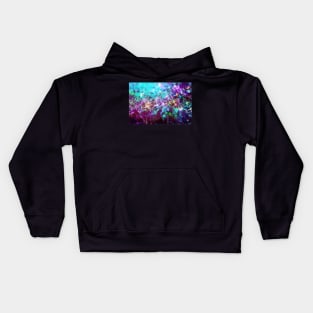 Abstract Painting - City Highway Lights at Night Kids Hoodie